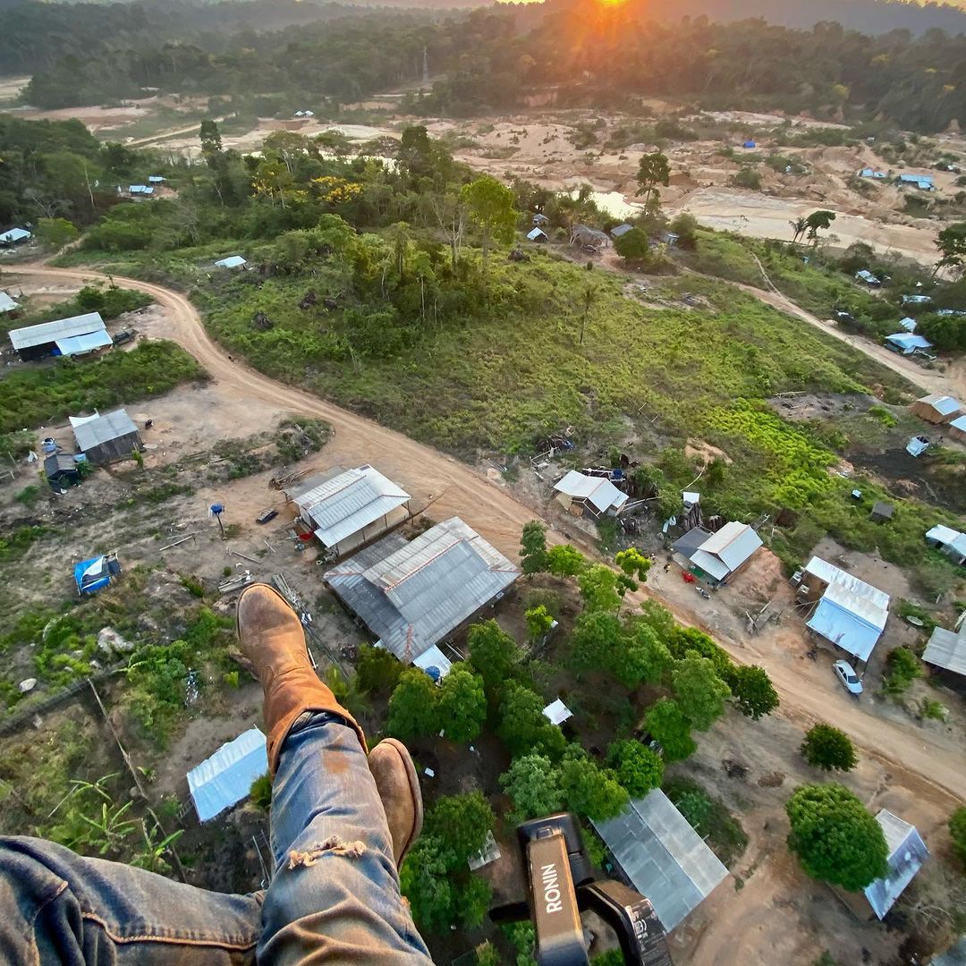 Epic filming along the mythical and infamous TRANSGARIMPEIRA Highway. Pará, Brazil - 2
