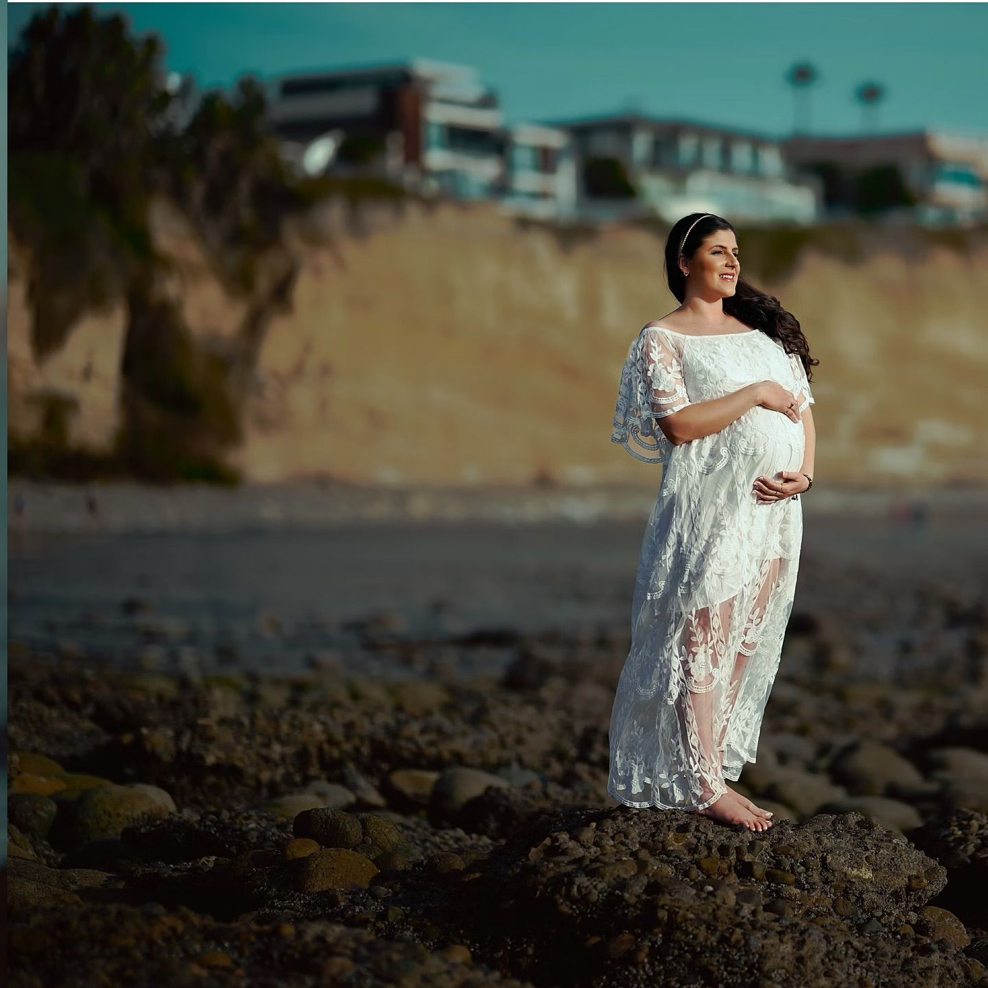 Tons de azul na doce espera por Adam - 8