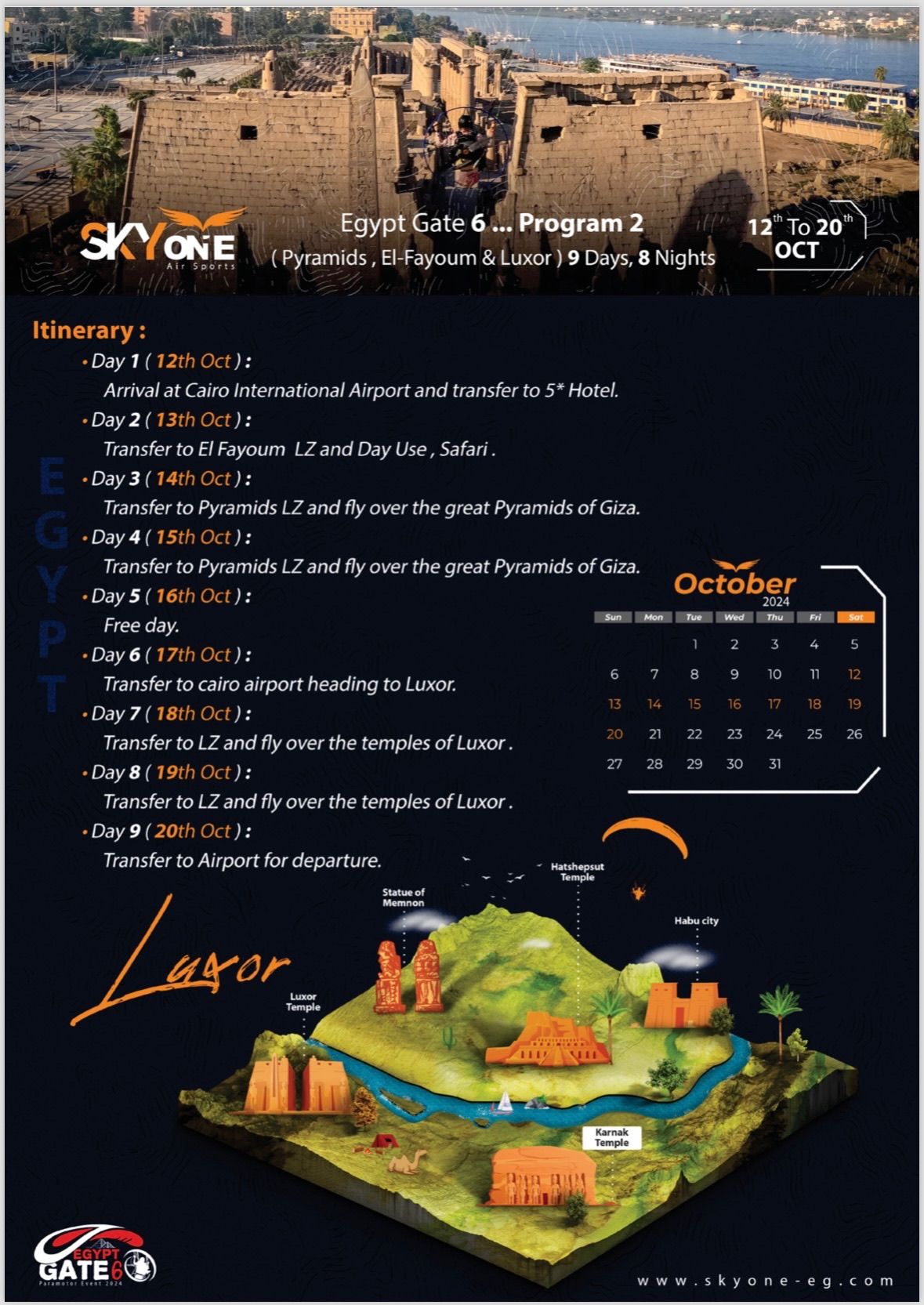 Voando de paramotor nas Pirâmides do Egito - 7 - 10