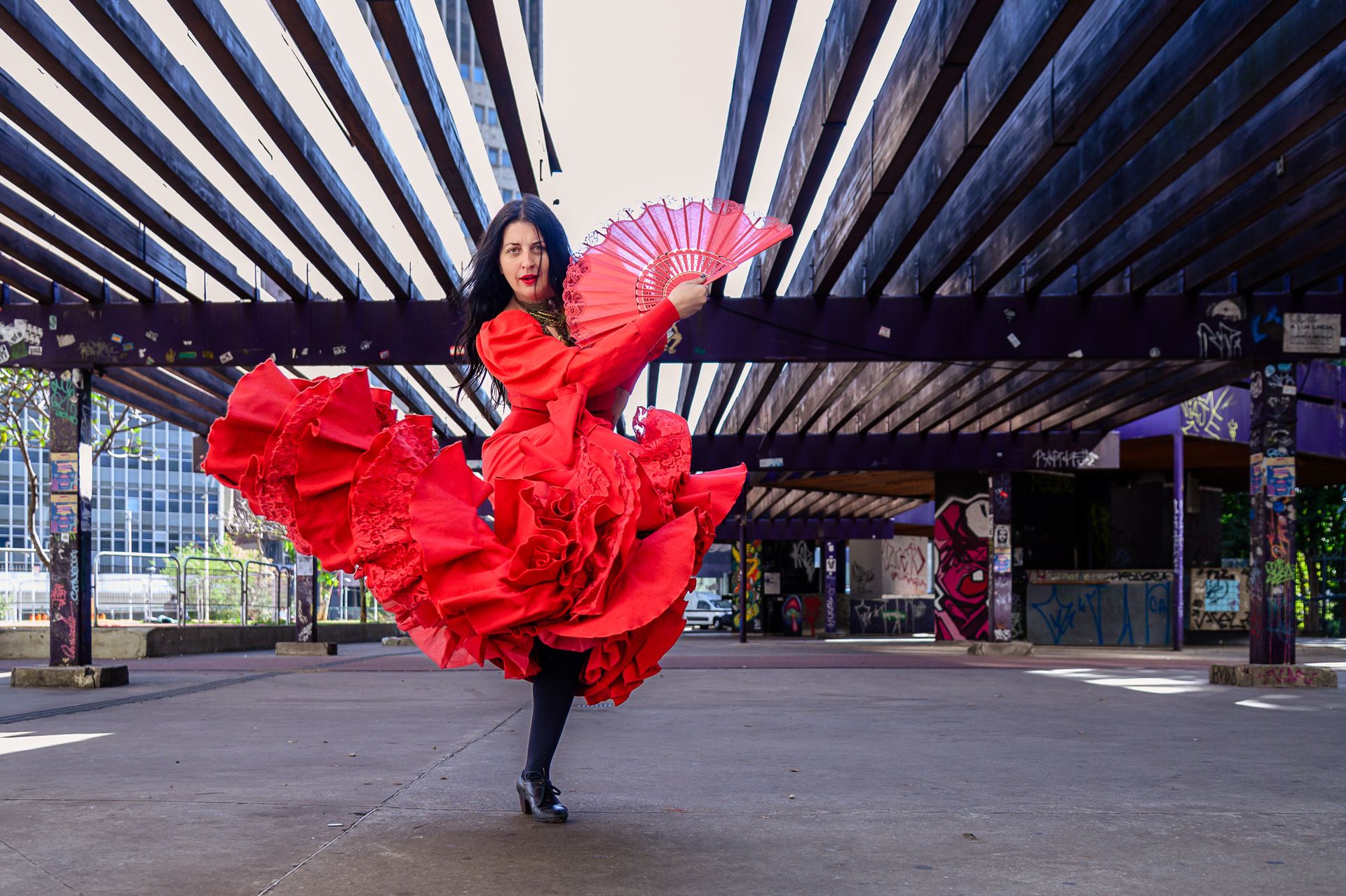 Teatro Satyros e arredores de SP com a bailaora Neni Benavente - 2 - 0