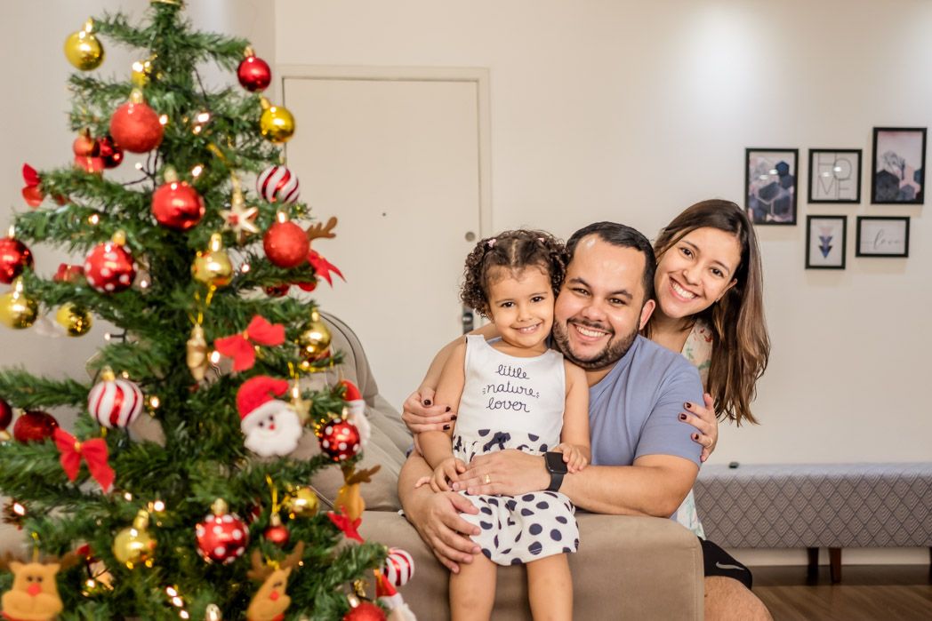 Ensaio de Natal em casa - Robson  Laila  e Carol - 2 - 0
