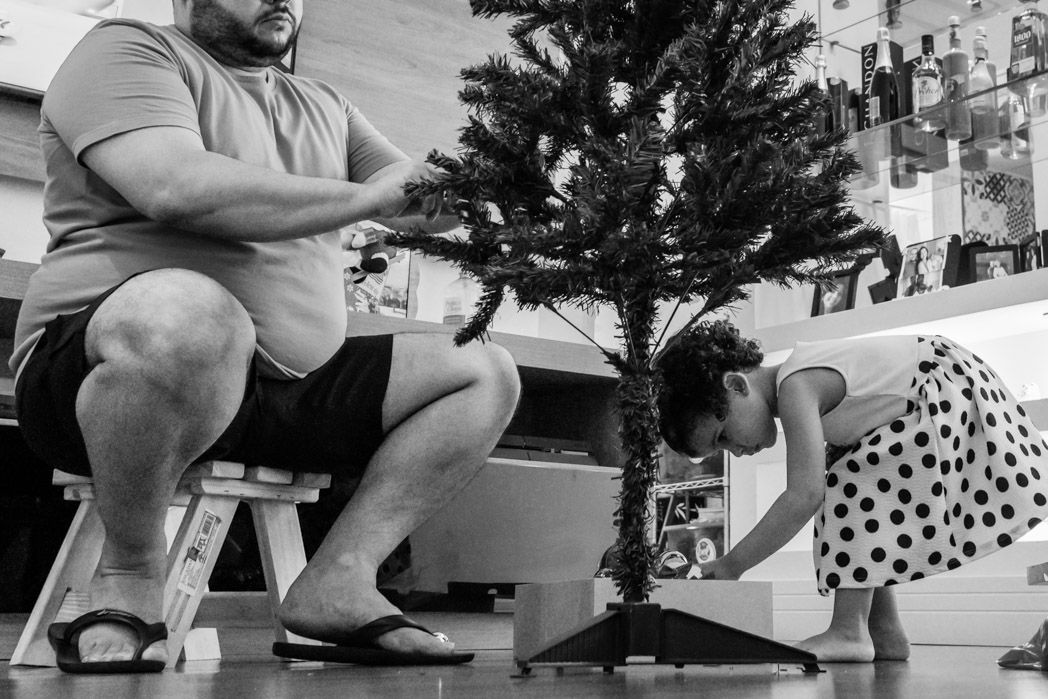 Ensaio de Natal em casa - Robson  Laila  e Carol - 2 - 9