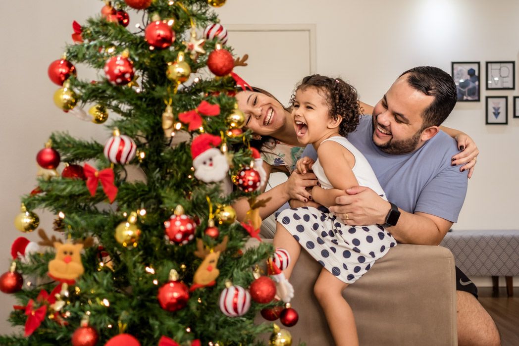 Ensaio de Natal em casa - Robson  Laila  e Carol - 2 - 22