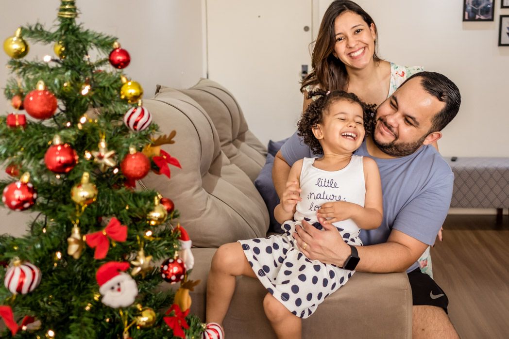 Ensaio de Natal em casa - Robson  Laila  e Carol - 2 - 24
