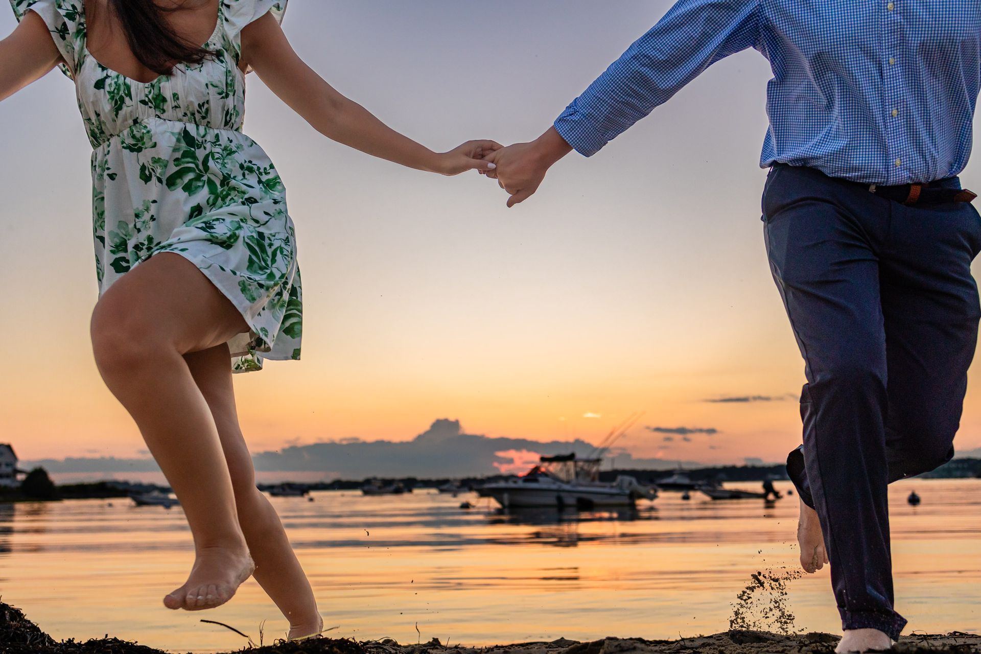 Jake's Sunset Surprise Proposal to Gabrielle at Gray Gables Beach - 2 - 1