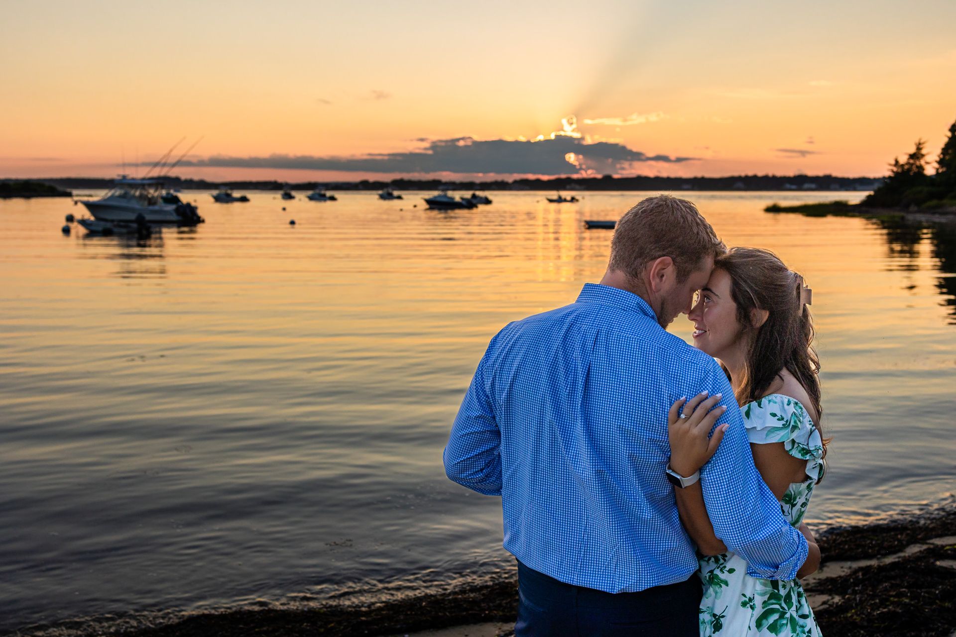 Jake's Sunset Surprise Proposal to Gabrielle at Gray Gables Beach - 2 - 0