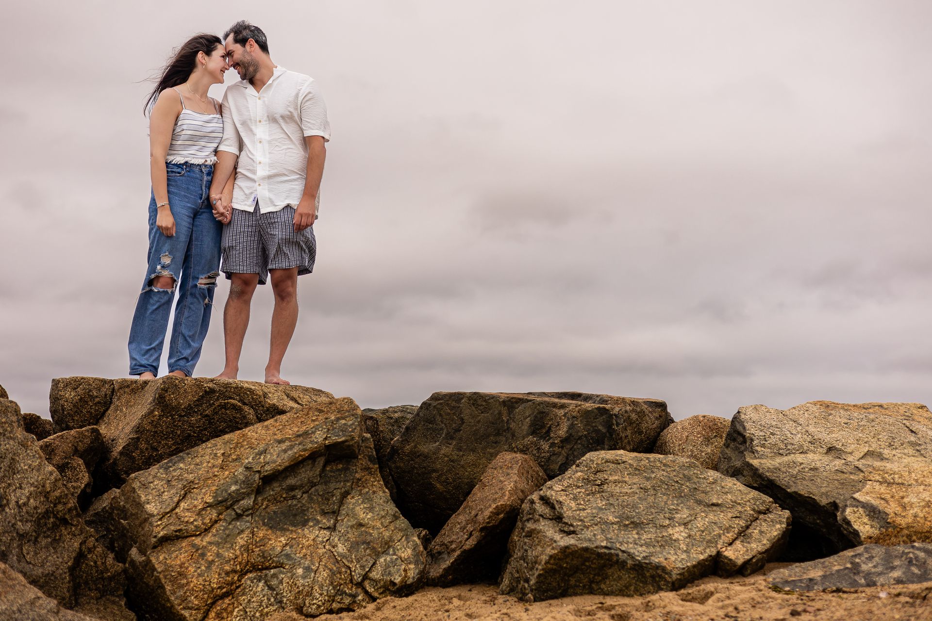 Cloudy Skies, Bright Future: Lauren & Max’s Heartfelt Proposal at Crosby Landing Beach - 2 - 3