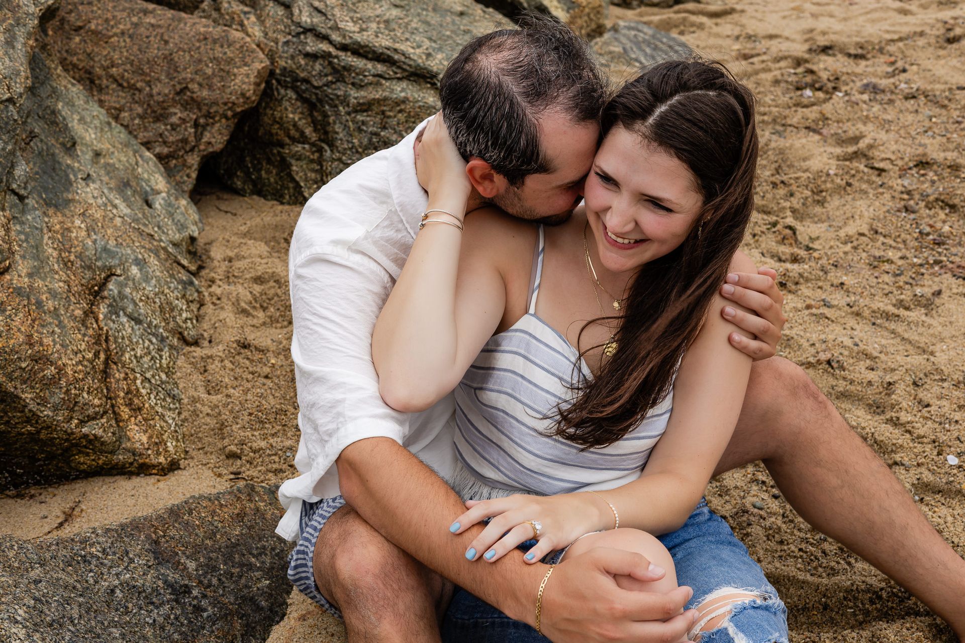 Cloudy Skies, Bright Future: Lauren & Max’s Heartfelt Proposal at Crosby Landing Beach - 2 - 1