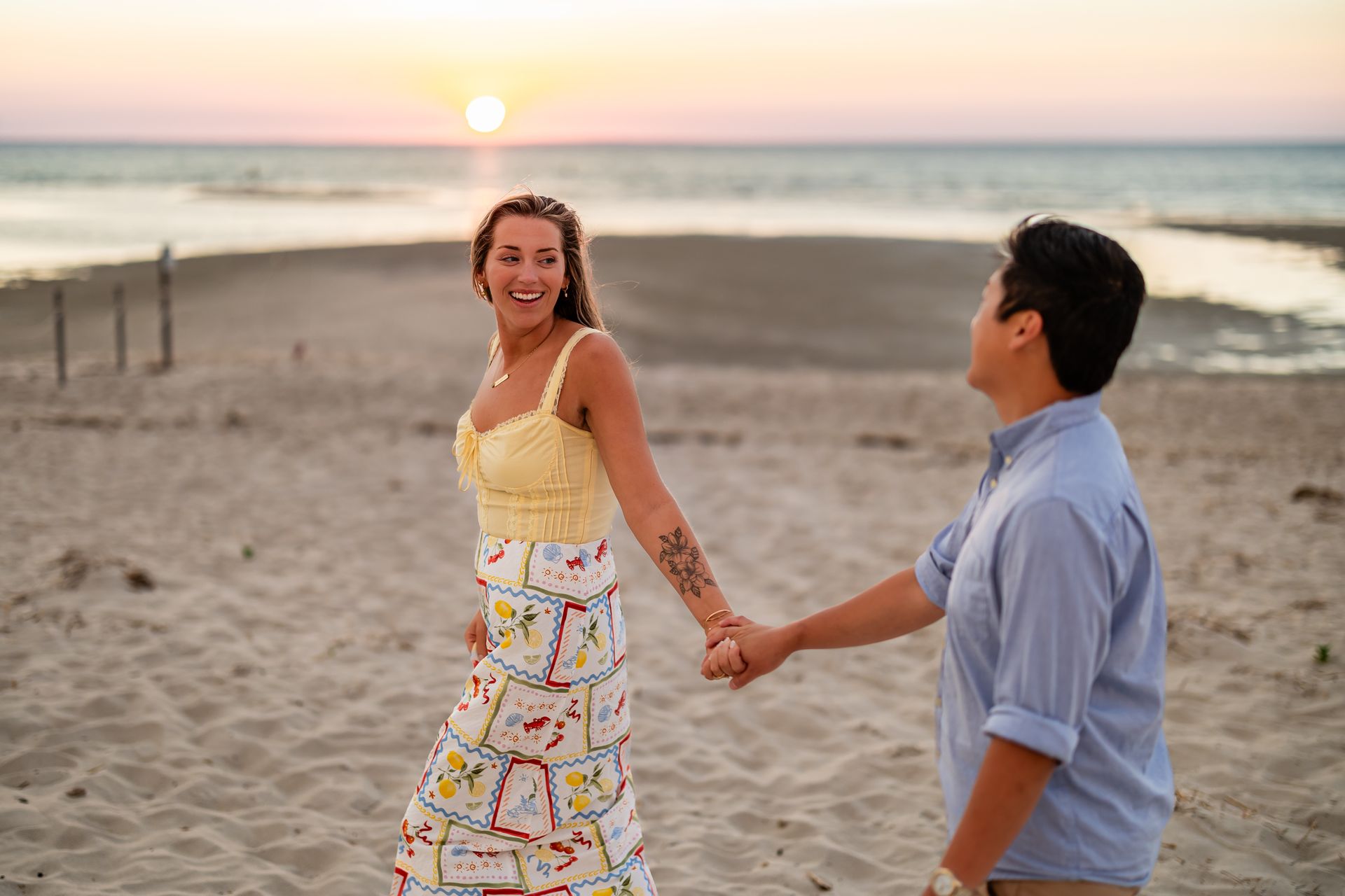 Steven & Waverly’s Surprise Proposal at Sunset – Mayflower Beach, Cape Cod - 2 - 1