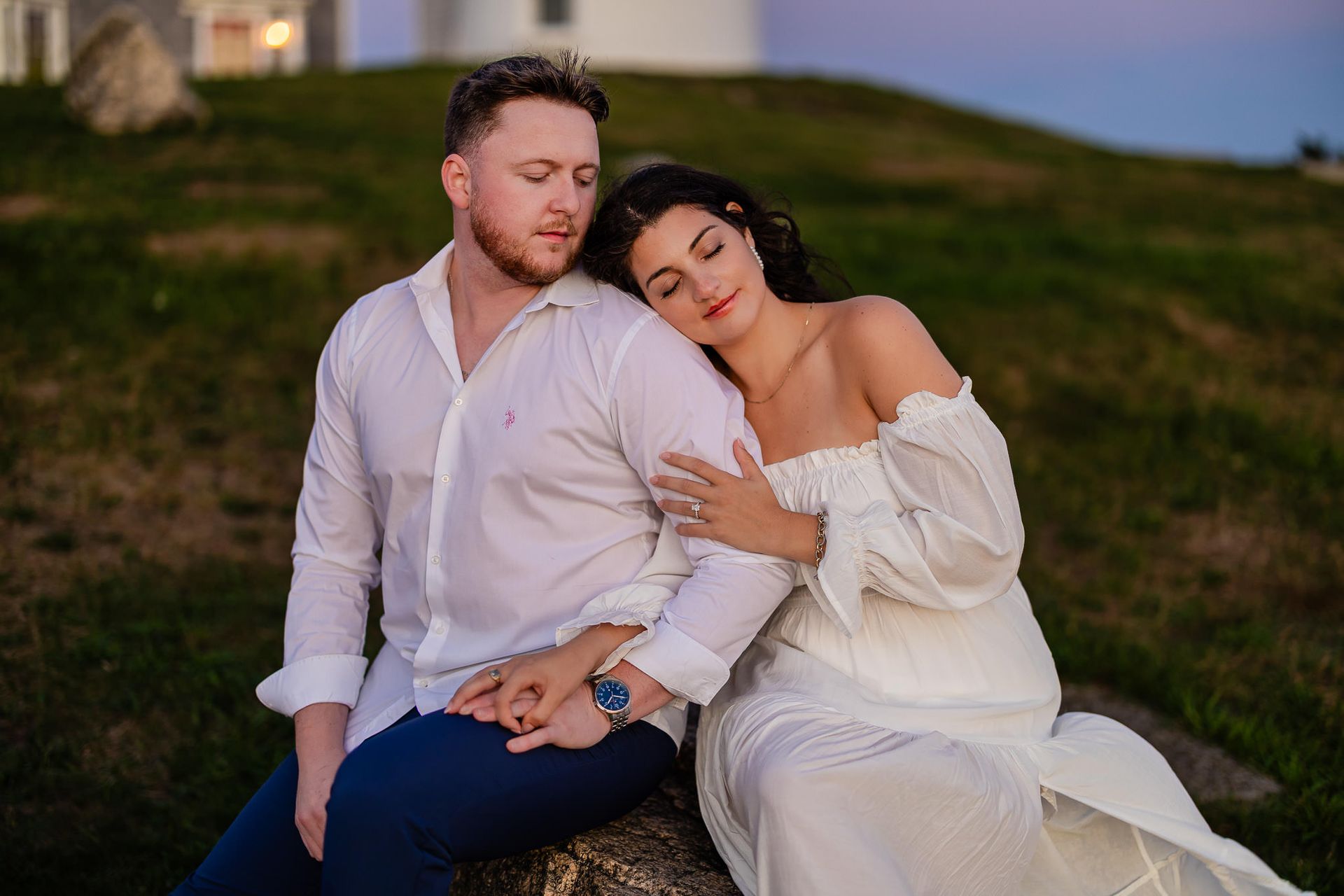 Michelle & James | Romantic Sunset Engagement at Nobska Light, Falmouth MA - 2 - 1